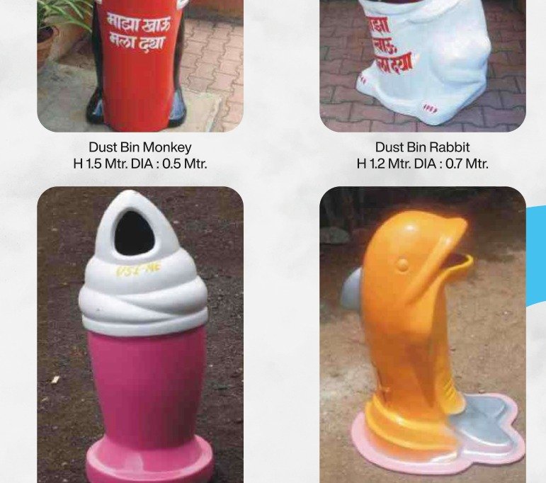 Thematic Animal Park Dustbin (Monkey / Penguin / Dolphin)